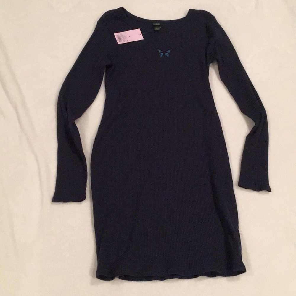 Navy blue butterfly dress